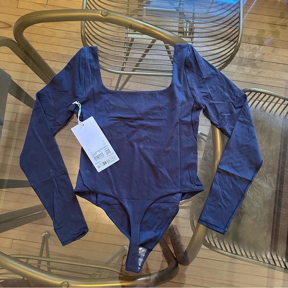 NWT Wundermost Ultra-Soft Nulu Square-Neck Long-Sleeve Bodysuit - Picture 5 of 9